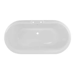 Mansfield 60 Inch Acrylic Double Ended Pedestal Tub Package - White / Chrome Fixtures -Bathroom Shop rma60de0wdis top 4 19