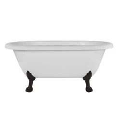Juniper Acrylic Double Ended Clawfoot Tub - No Faucet Drillings - Lion Paw Feet 12 Juniper Acrylic Double Ended Clawfoot Tub - No Faucet Drillings - Lion Paw Feet -Bathroom Shop rma60de0wlporb front 2