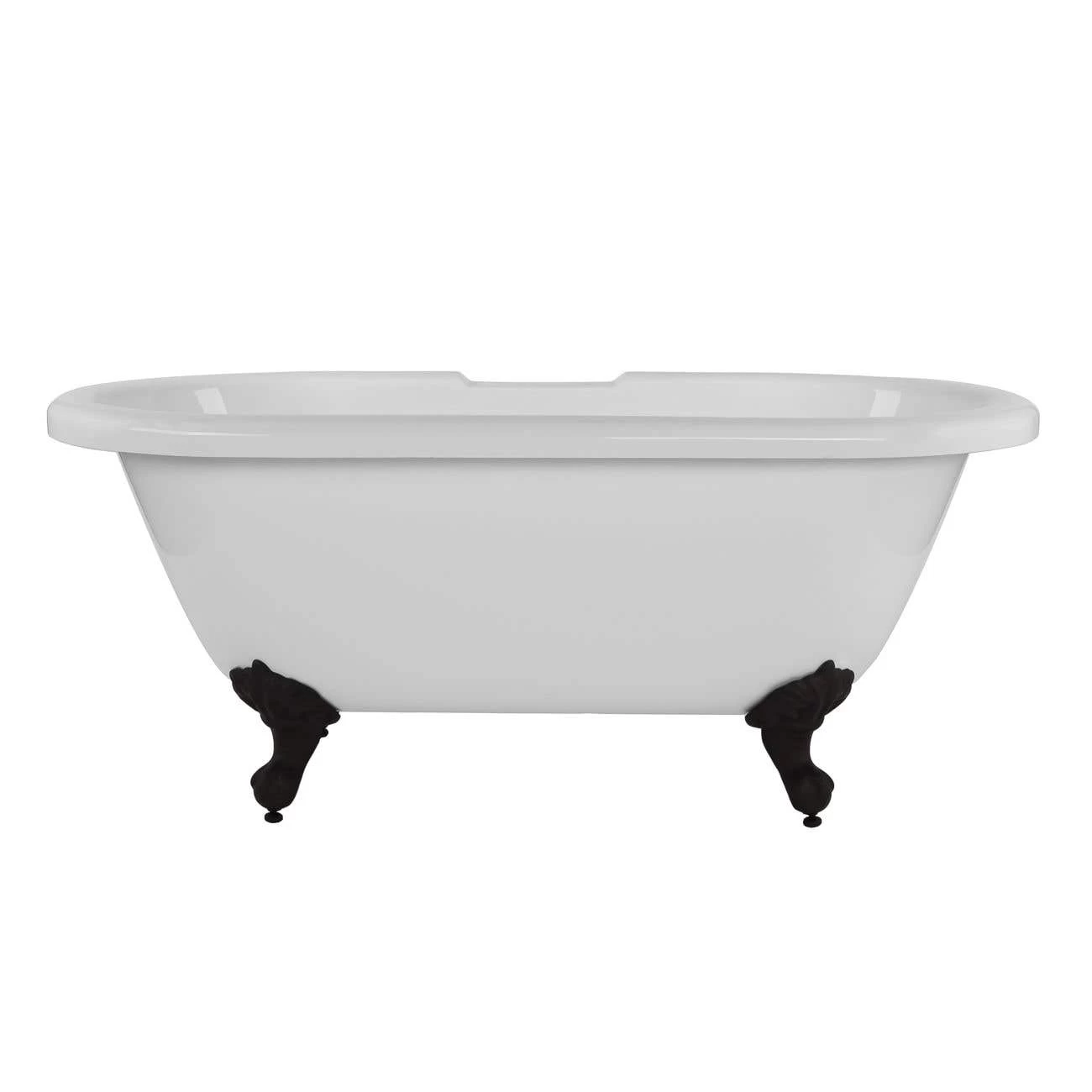 Windsor Acrylic Double Ended Clawfoot Tub - Rim Faucet Drillings - Ball & Claw Feet 3 Windsor Acrylic Double Ended Clawfoot Tub - Rim Faucet Drillings - Ball & Claw Feet - Image 3