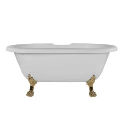 Juniper Acrylic Double Ended Clawfoot Tub - Rim Faucet Drillings - Lion Paw Feet 20 Juniper Acrylic Double Ended Clawfoot Tub - Rim Faucet Drillings - Lion Paw Feet -Bathroom Shop rma60de7wlppb front 2