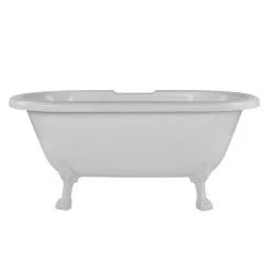 Juniper Acrylic Double Ended Clawfoot Tub - Rim Faucet Drillings - Lion Paw Feet 23 Juniper Acrylic Double Ended Clawfoot Tub - Rim Faucet Drillings - Lion Paw Feet -Bathroom Shop rma60de7wlpw front2