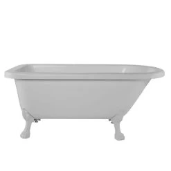 Stratford 60 Inch Acrylic Classic Clawfoot Tub - Wall Faucet Drillings - Lion Paw Feet -Bathroom Shop rma60rt3wlpw 1