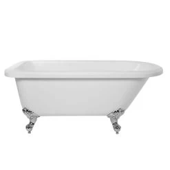 Savanna 60 Inch Acrylic Classic Clawfoot Tub - Wall Faucet Drillings -Bathroom Shop rma60rt3wrbc 2