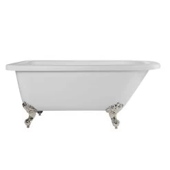 Savanna 60 Inch Acrylic Classic Clawfoot Tub - Wall Faucet Drillings -Bathroom Shop rma60rt3wrbpn 2 1