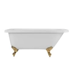 Savanna 60 Inch Acrylic Classic Clawfoot Tub - Wall Faucet Drillings -Bathroom Shop rma60rt3wrbs 2 1