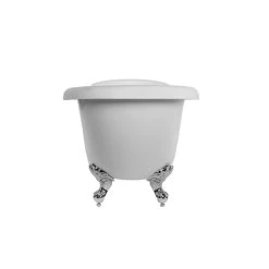 Bristol 62 Inch Acrylic Slipper Tub And Shower Package - White / Chrome Feet & Fixtures -Bathroom Shop rma62sl0wsic side 3 1 3