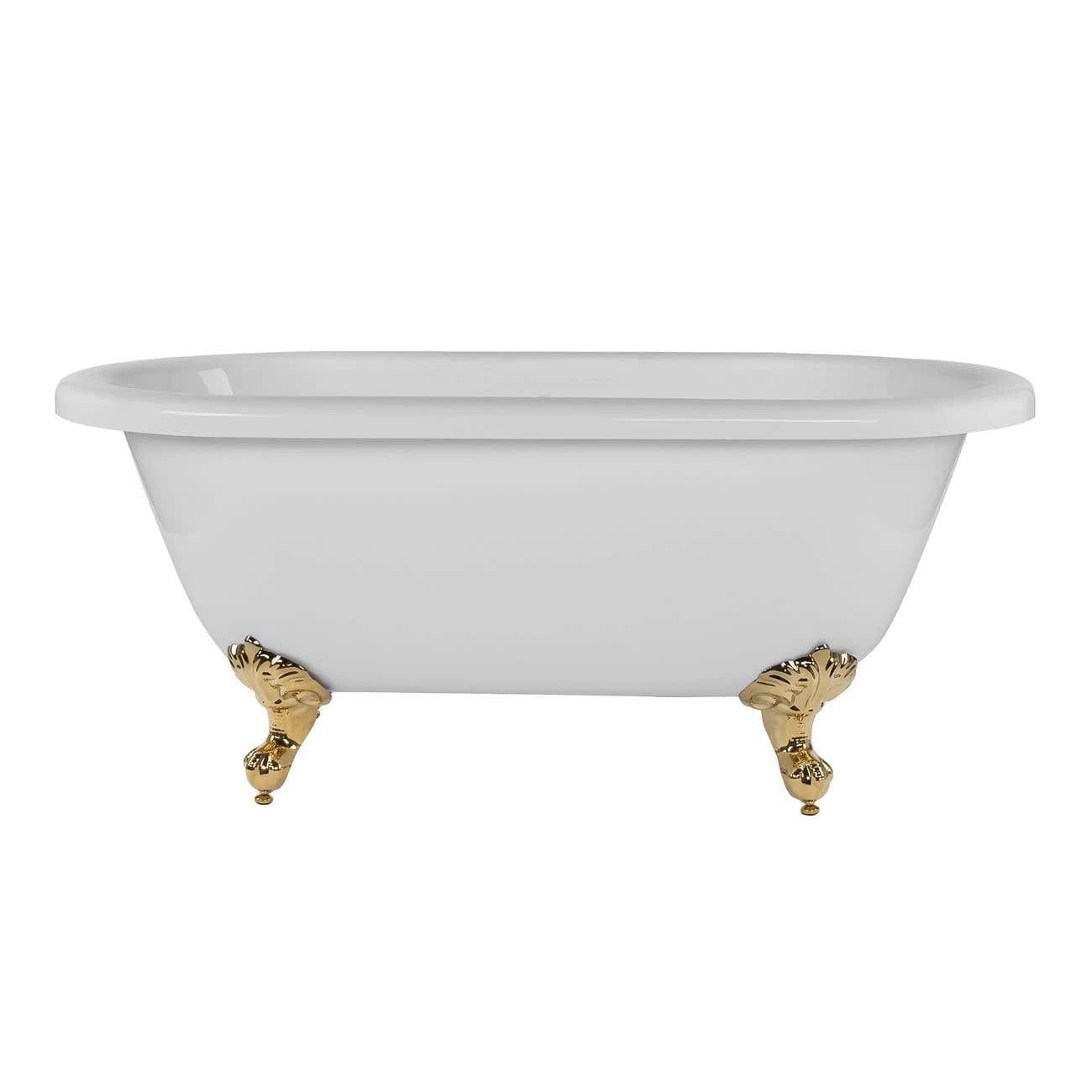 Windsor Acrylic Double Ended Clawfoot Tub - Continuous Roll Rim - No Faucet Drillings - Ball & Claw Feet 7 Windsor Acrylic Double Ended Clawfoot Tub - Continuous Roll Rim - No Faucet Drillings - Ball & Claw Feet - Image 7