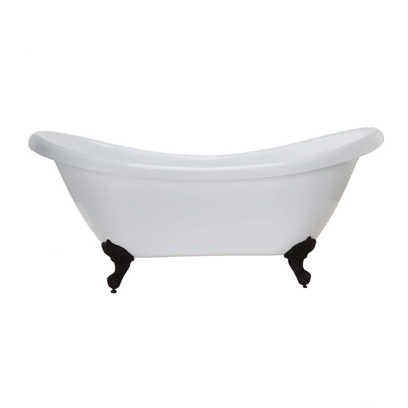 Victoria 70 Inch Acrylic Double Slipper Clawfoot Tub - No Faucet Drillings - Imperial Ball & Claw Feet 5 Victoria 70 Inch Acrylic Double Slipper Clawfoot Tub - No Faucet Drillings - Imperial Ball & Claw Feet - Image 5