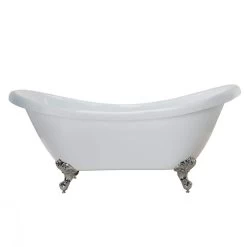 Victoria 70 Inch Acrylic Double Slipper Clawfoot Tub - No Faucet Drillings - Imperial Ball & Claw Feet 20 Victoria 70 Inch Acrylic Double Slipper Clawfoot Tub - No Faucet Drillings - Imperial Ball & Claw Feet -Bathroom Shop rma70ds0wsic 2