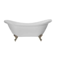Victoria 70 Inch Acrylic Double Slipper Clawfoot Tub - No Faucet Drillings - Imperial Ball & Claw Feet 22 Victoria 70 Inch Acrylic Double Slipper Clawfoot Tub - No Faucet Drillings - Imperial Ball & Claw Feet -Bathroom Shop rma70ds0wsipn 2