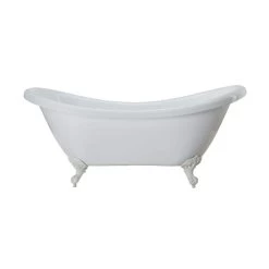 Victoria 70 Inch Acrylic Double Slipper Clawfoot Tub - No Faucet Drillings - Imperial Ball & Claw Feet 17 Victoria 70 Inch Acrylic Double Slipper Clawfoot Tub - No Faucet Drillings - Imperial Ball & Claw Feet -Bathroom Shop rma70ds0wsiw 2