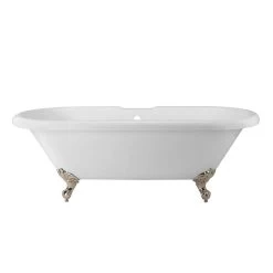 Halifax 70 Inch Acrylic Double Ended Clawfoot Tub - Rim Faucet Drillings - Imperial Ball & Claw Feet -Bathroom Shop rma71de7wdipn 2 1