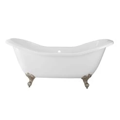 Serenity 72 Inch Acrylic Double Slipper Clawfoot Tub - No Faucet Drillings - Imperial Ball & Claw Feet 8 Serenity 72 Inch Acrylic Double Slipper Clawfoot Tub - No Faucet Drillings - Imperial Ball & Claw Feet -Bathroom Shop rma72ds0dibn side 1 1