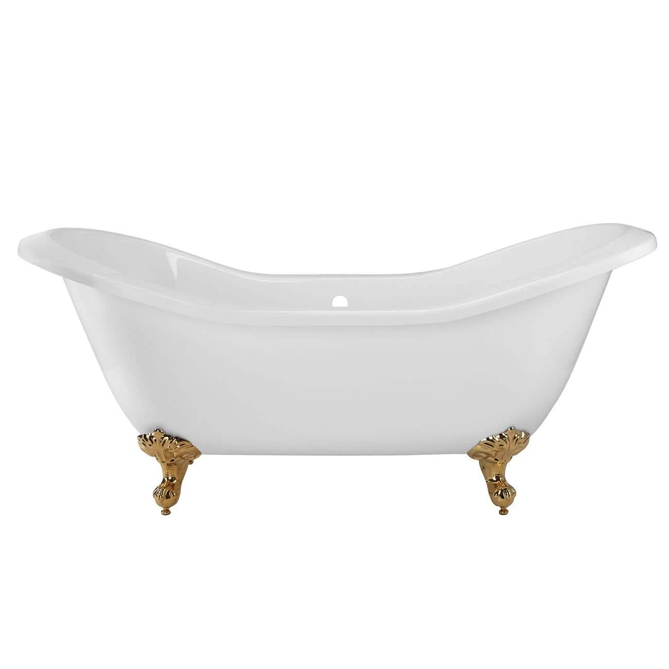 Serenity 72 Inch Acrylic Double Slipper Clawfoot Tub - No Faucet Drillings - Imperial Ball & Claw Feet 5 Serenity 72 Inch Acrylic Double Slipper Clawfoot Tub - No Faucet Drillings - Imperial Ball & Claw Feet - Image 5