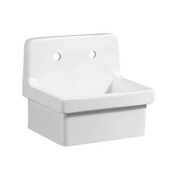 White 22 Inch Porcelain Wall Mount Utility Sink -Bathroom Shop rmacb2216 8 angle2