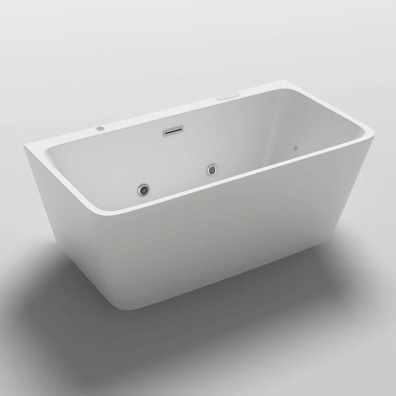 Iseo 59 Inch Double Ended Freestanding Hydro-Massage Tub 3 Iseo 59 Inch Double Ended Freestanding Hydro-Massage Tub - Image 3