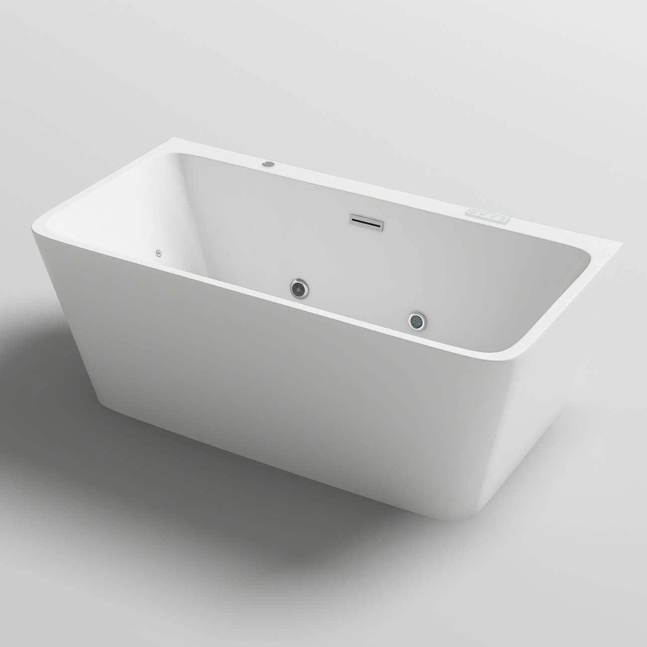 Iseo 59 Inch Double Ended Freestanding Hydro-Massage Tub 9 Iseo 59 Inch Double Ended Freestanding Hydro-Massage Tub - Image 9