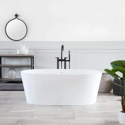 Solano 59 Inch Resin Double Ended Matte Tub 14 Solano 59 Inch Resin Double Ended Matte Tub -Bathroom Shop rmbb1 mw life 3