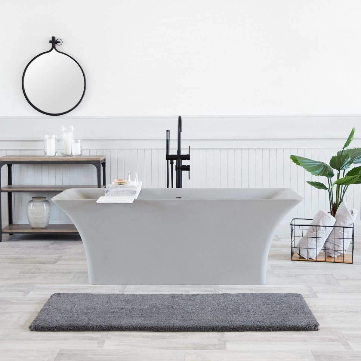 Savoy 66 Inch Resin Double Ended Matte Tub 1 Savoy 66 Inch Resin Double Ended Matte Tub