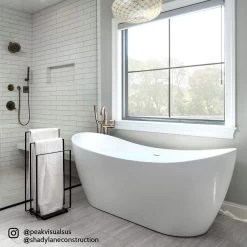 Philo Acrylic Double Slipper Freestanding Tub -Bathroom Shop rmbp06 peak