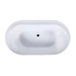 Stewart Acrylic Double Ended Freestanding Tub Package -Bathroom Shop rmbp103 60 co wh top