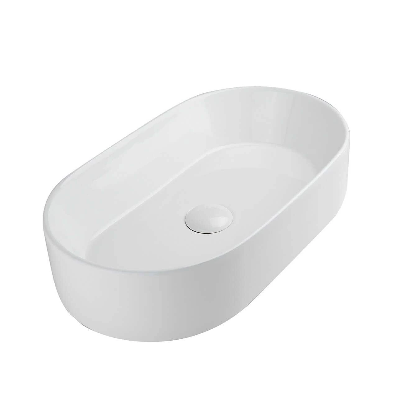 Minimalist Collection Ceramic Oblong Vessel Bathroom Sink 4 Minimalist Collection Ceramic Oblong Vessel Bathroom Sink - Image 4