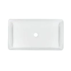 Minimalist Collection Large Ceramic Rectangular Vessel Bathroom Sink -Bathroom Shop rmc 632 wh wh top