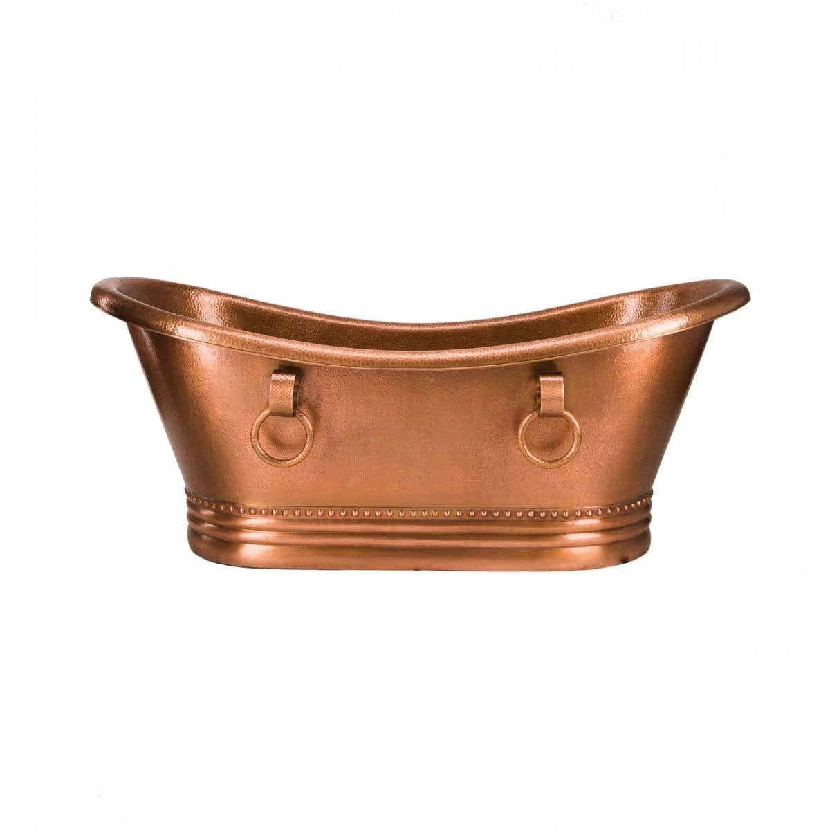 Abbott 66 Inch Copper Freestanding Double Slipper Bathtub - Medium Copper 7 Abbott 66 Inch Copper Freestanding Double Slipper Bathtub - Medium Copper - Image 7