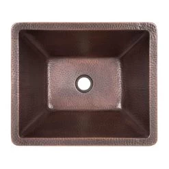Skirted Semi-Recessed Hammered Copper Sink 5 Skirted Semi-Recessed Hammered Copper Sink -Bathroom Shop rmc37 b top
