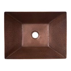 Modern Hand Forged Copper Vessel Sink -Bathroom Shop rmc38 b top