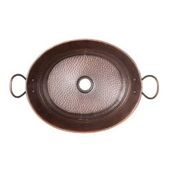 Hammered Copper Bucket Vessel Sink With Handles 5 Hammered Copper Bucket Vessel Sink With Handles -Bathroom Shop rmc40 b top