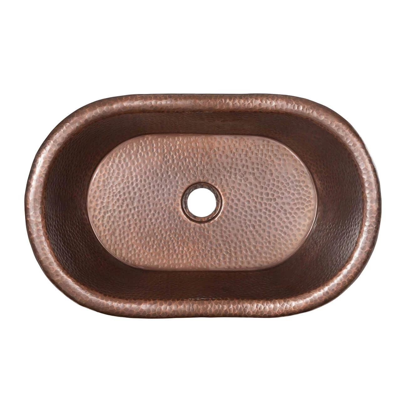 Hammered Copper Oval Bath Tub Vessel Sink 3 Hammered Copper Oval Bath Tub Vessel Sink - Image 3