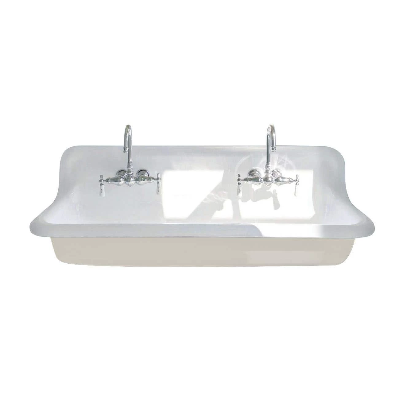 48 Inch Cast Iron Wall Mount Farmhouse Trough Sink 3 48 Inch Cast Iron Wall Mount Farmhouse Trough Sink - Image 3