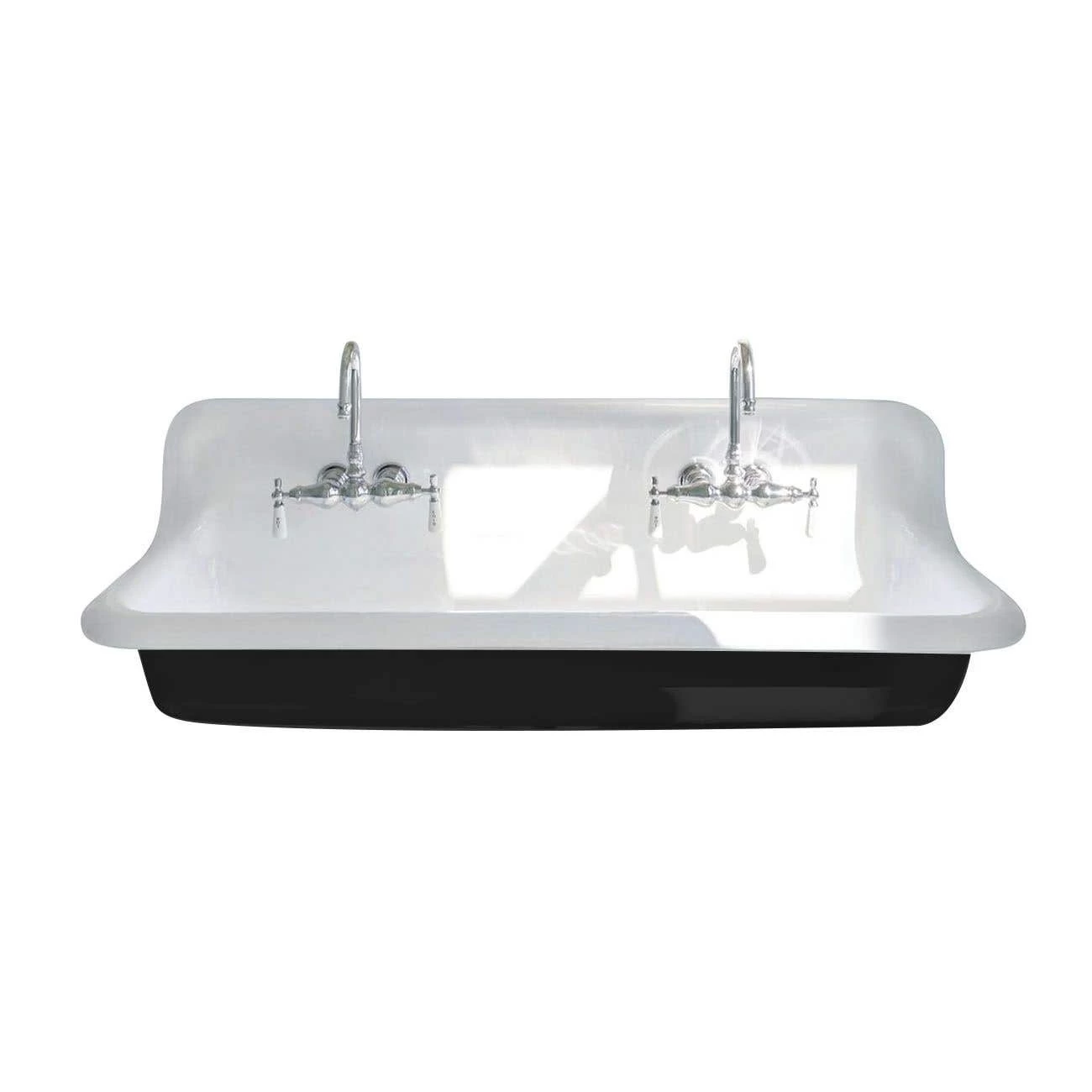 48 Inch Cast Iron Wall Mount Farmhouse Trough Sink 4 48 Inch Cast Iron Wall Mount Farmhouse Trough Sink - Image 4