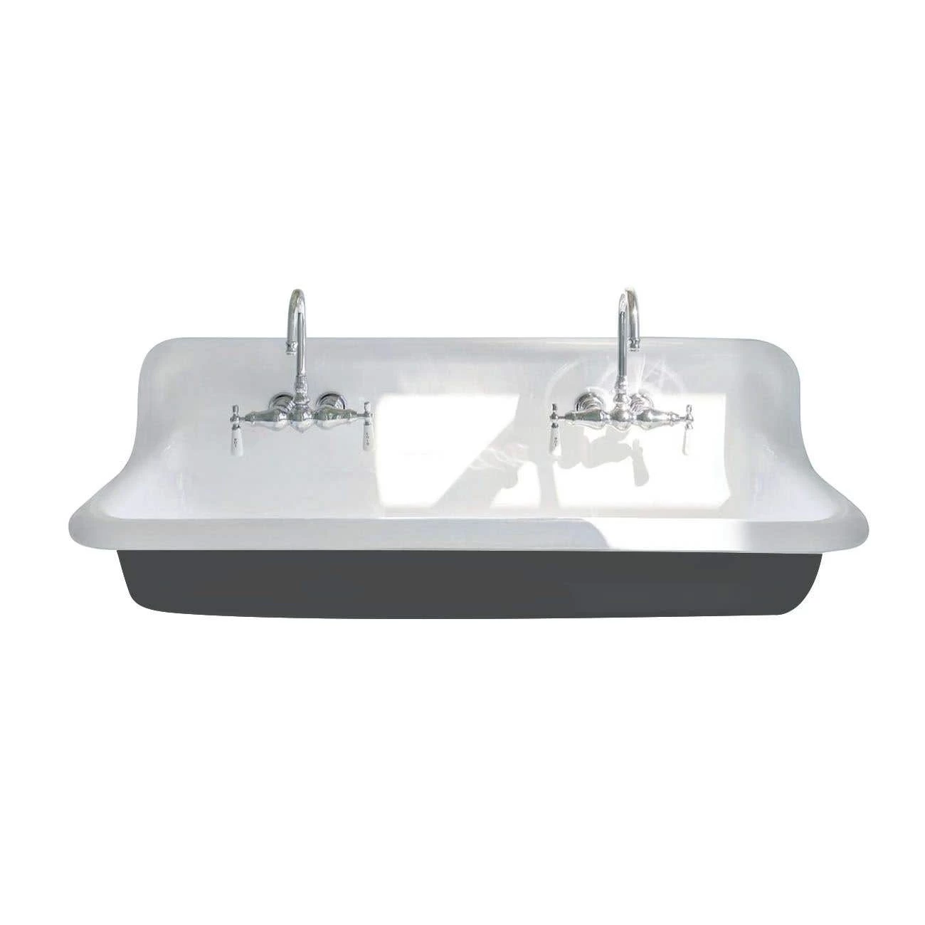 48 Inch Cast Iron Wall Mount Farmhouse Trough Sink 5 48 Inch Cast Iron Wall Mount Farmhouse Trough Sink - Image 5
