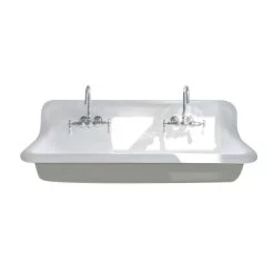 48 Inch Cast Iron Wall Mount Farmhouse Trough Sink 21 48 Inch Cast Iron Wall Mount Farmhouse Trough Sink -Bathroom Shop rmcastsink48 lg white