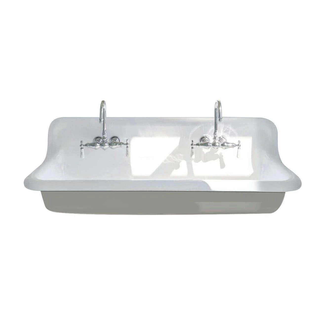 48 Inch Cast Iron Wall Mount Farmhouse Trough Sink 7 48 Inch Cast Iron Wall Mount Farmhouse Trough Sink - Image 7
