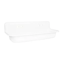 48 Inch Cast Iron Wall Mount Farmhouse Trough Sink 26 48 Inch Cast Iron Wall Mount Farmhouse Trough Sink -Bathroom Shop rmcastsink48 angle