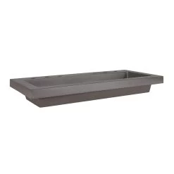 Portland Collection 39 Inch Concrete Semi-Recessed Sink 7 Portland Collection 39 Inch Concrete Semi-Recessed Sink -Bathroom Shop rmczz28 bs side
