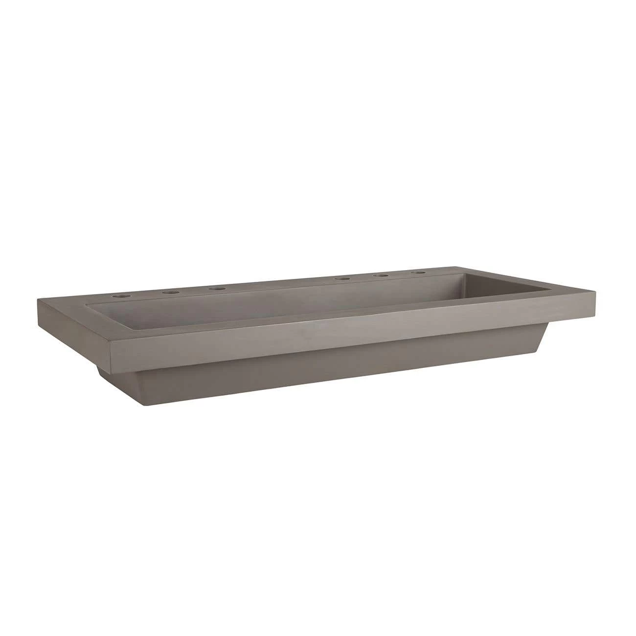 Portland Collection 39 Inch Concrete Semi-Recessed Sink 3 Portland Collection 39 Inch Concrete Semi-Recessed Sink - Image 3