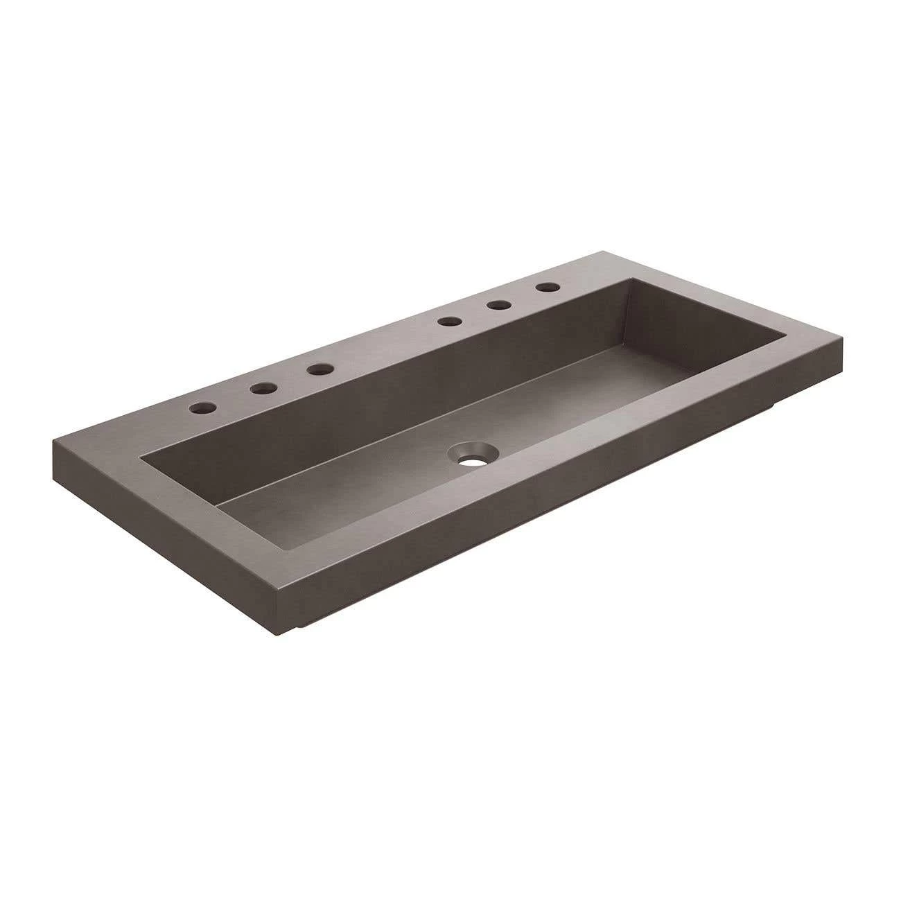 Portland Collection 39 Inch Concrete Semi-Recessed Sink 2 Portland Collection 39 Inch Concrete Semi-Recessed Sink - Image 2