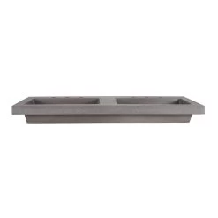 Portland Collection Concrete 47 Inch Semi-Recessed Double Sink -Bathroom Shop rmczz30 8 bs front