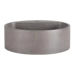 Portland Collection 16 Inch Concrete Round Vessel Sink -Bathroom Shop rmczz44 bs front