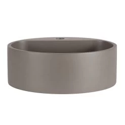 Portland Collection 16 Inch Concrete Round Vessel Sink -Bathroom Shop rmczz44 cnt front