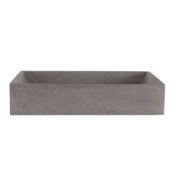 Portland Collection 23 Inch Concrete Semi-Recessed Sink -Bathroom Shop rmczz8 bs front