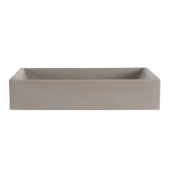 Portland Collection 23 Inch Concrete Semi-Recessed Sink -Bathroom Shop rmczz8 cnt front