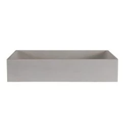 Portland Collection 23 Inch Concrete Semi-Recessed Sink -Bathroom Shop rmczz8 lg front
