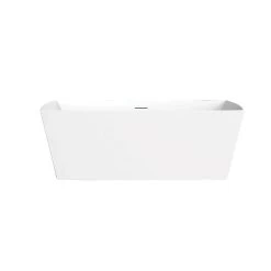 Brenna Matte White Double Ended Freestanding Tub 17 Brenna Matte White Double Ended Freestanding Tub -Bathroom Shop rmd brenna front