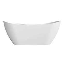Maxwell Acrylic Double Slipper Freestanding Tub Package -Bathroom Shop rmd maxwell front