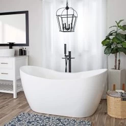 Maxwell Acrylic Double Slipper Freestanding Tub